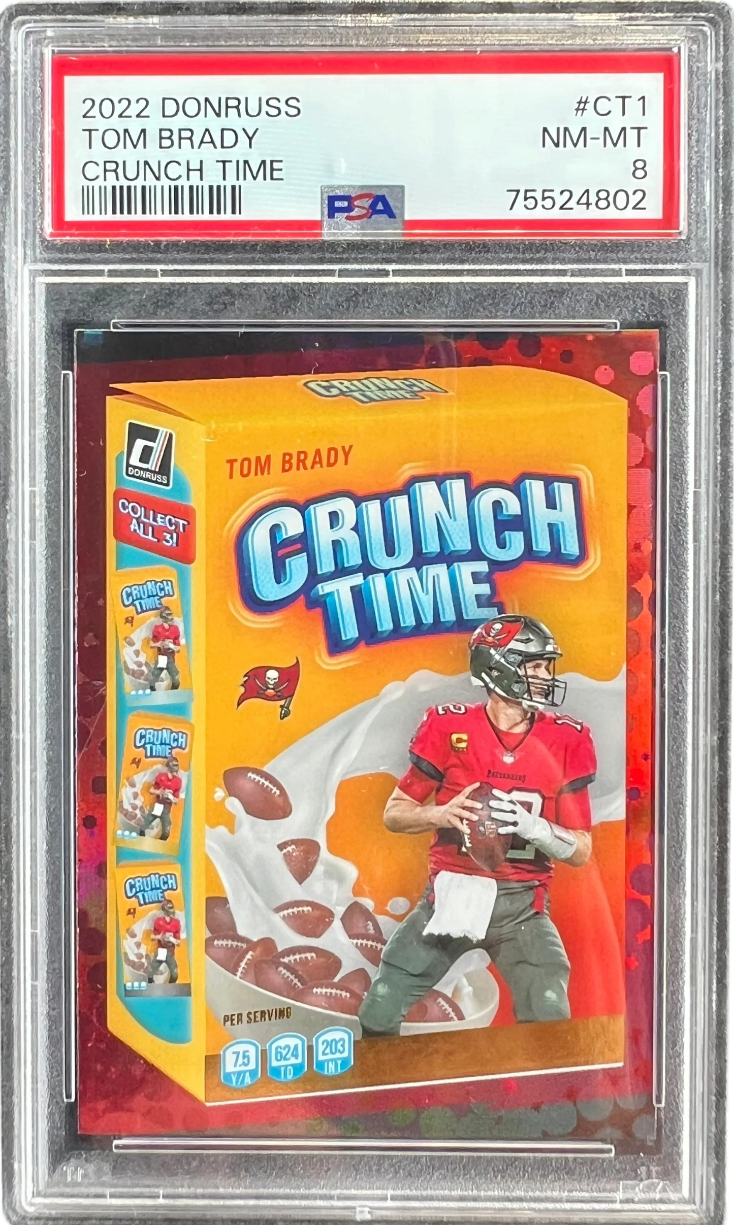 2022 DONRUSS TOM BRADY CRUNCH TIME #CT1 PSA 8 — normalized