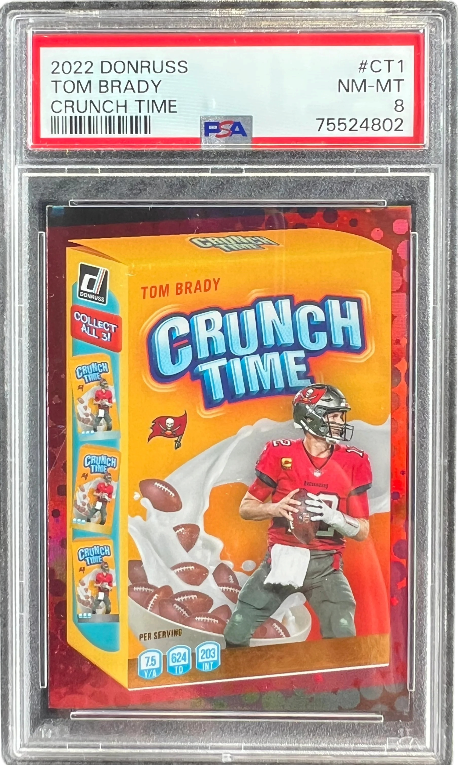2022 DONRUSS TOM BRADY CRUNCH TIME #CT1 PSA 8 — normalized