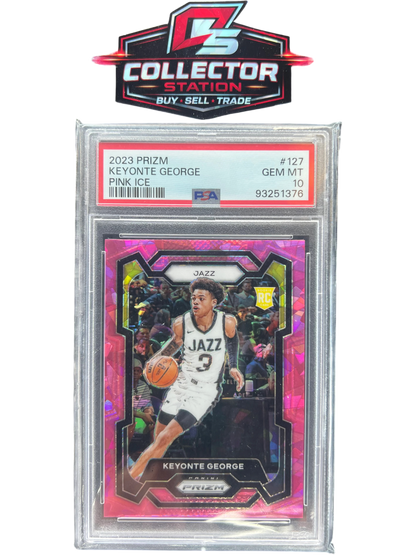 2023-24 Panini Prizm Pink Ice Keyonte George Rookie PSA 10 #127 — normalized
