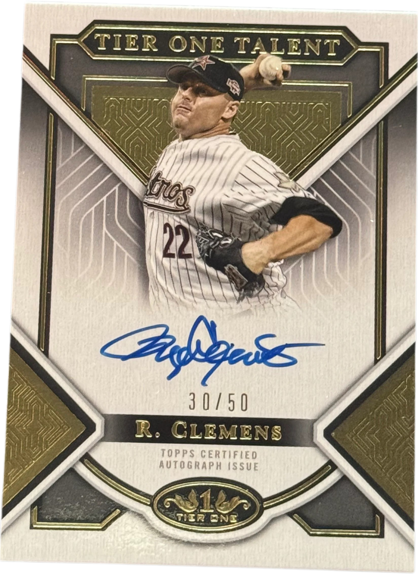 2023 Topps Tier One Roger Clemens Certified Tier One Talent Auto /50 #TITA-RC — normalized
