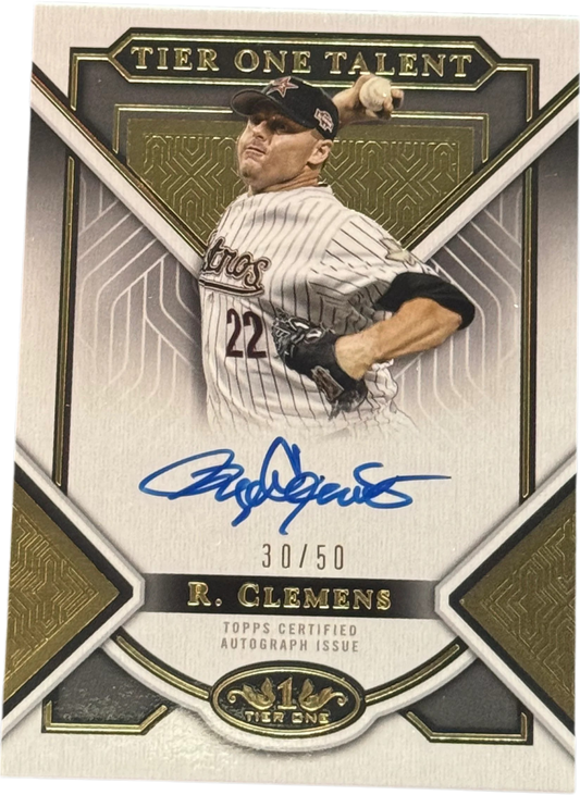 2023 Topps Tier One Roger Clemens Certified Tier One Talent Auto /50 #TITA-RC — normalized