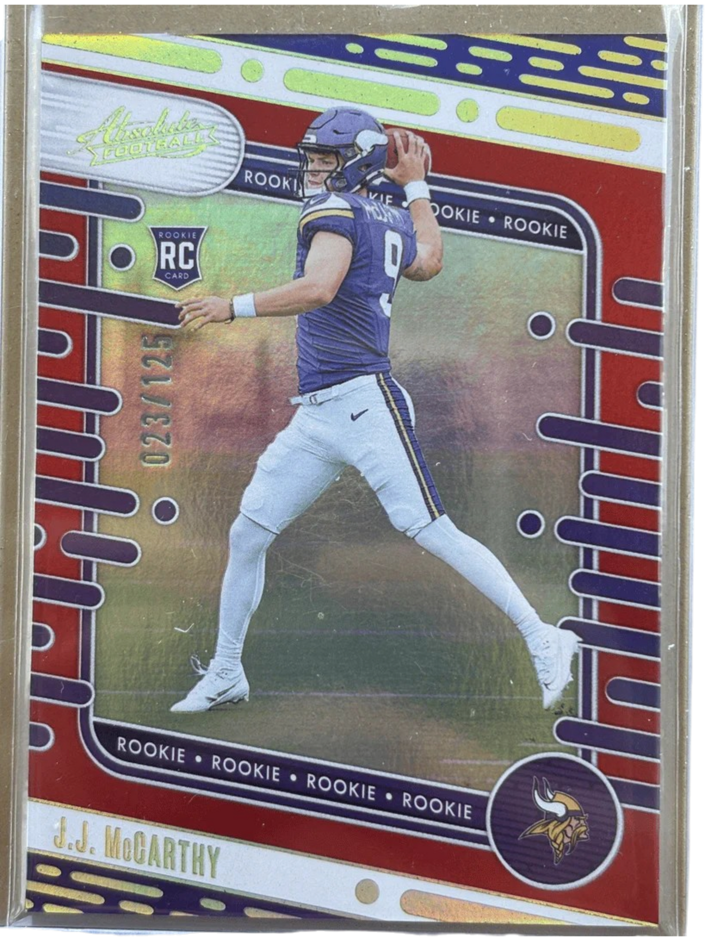 Panini 2024 Absolute Red Spectrum /125 J.J. McCarthy #110 RC — normalized