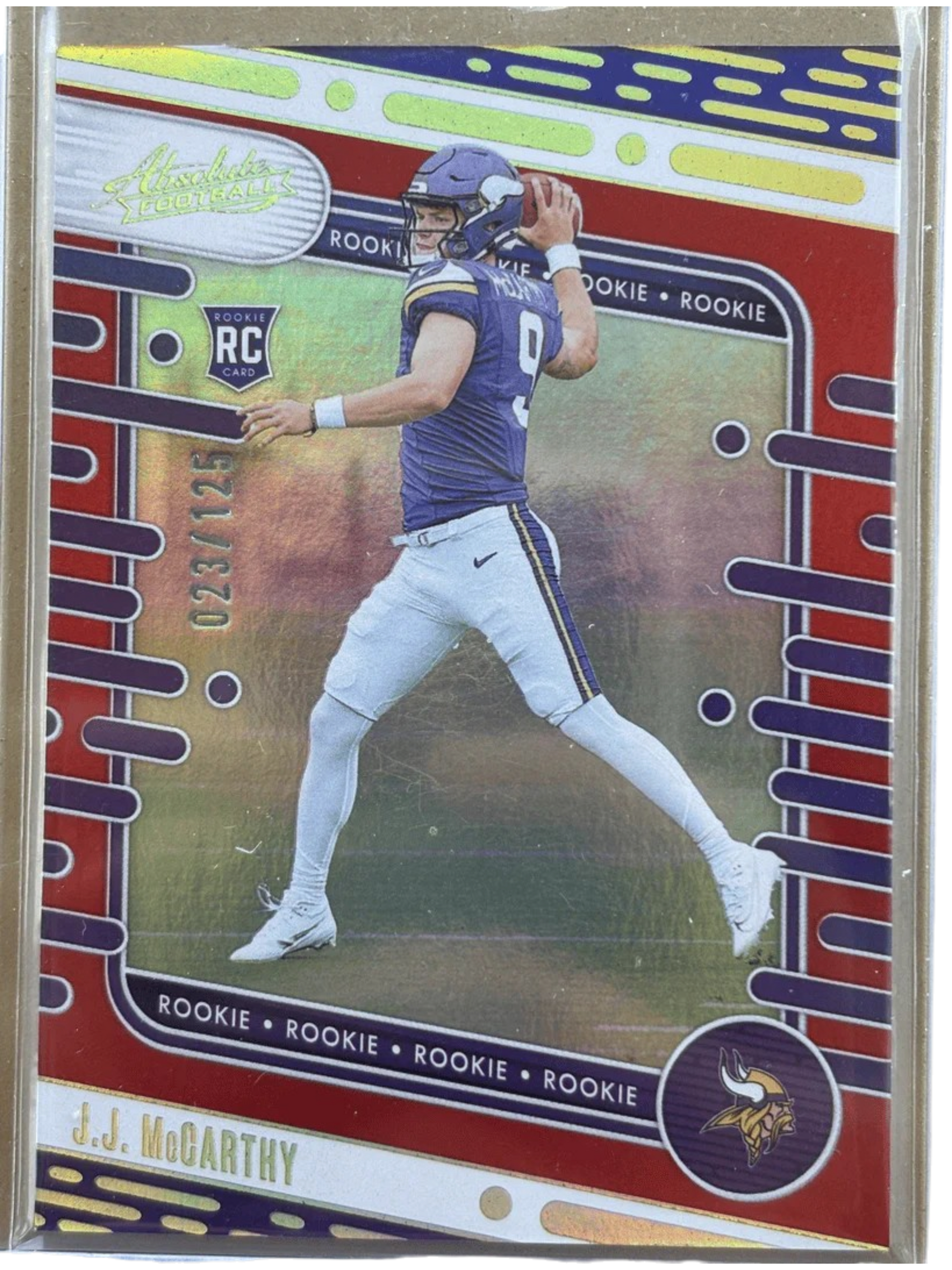 Panini 2024 Absolute Red Spectrum /125 J.J. McCarthy #110 RC — normalized