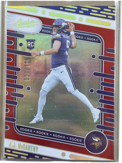 Panini 2024 Absolute Red Spectrum /125 J.J. McCarthy #110 RC — normalized