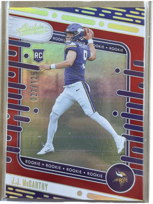 Panini 2024 Absolute Red Spectrum /125 J.J. McCarthy #110 RC — normalized