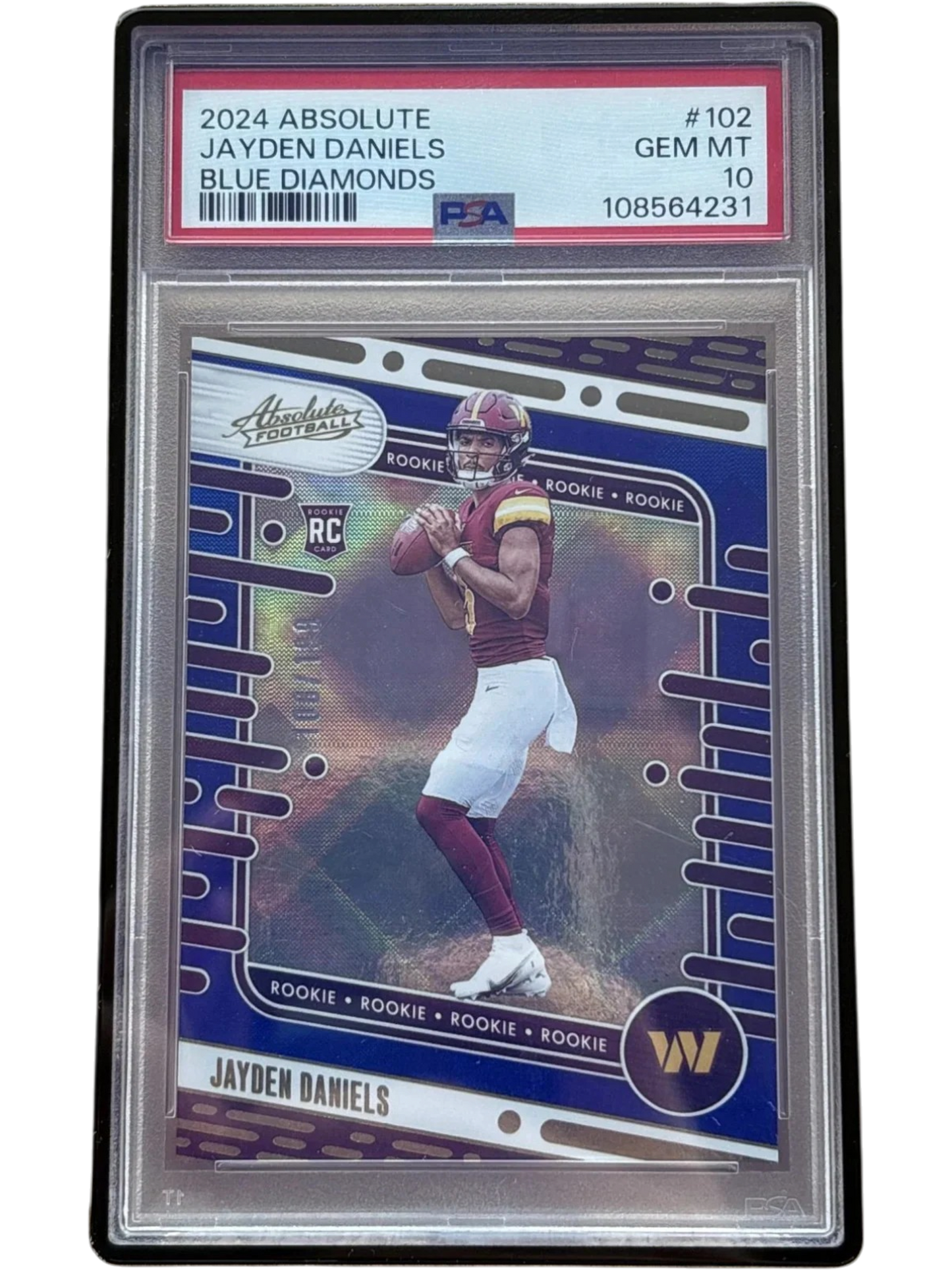 Panini 2024 Absolute Jayden Daniels #102 Blue Diamonds /199 PSA 10 — normalized