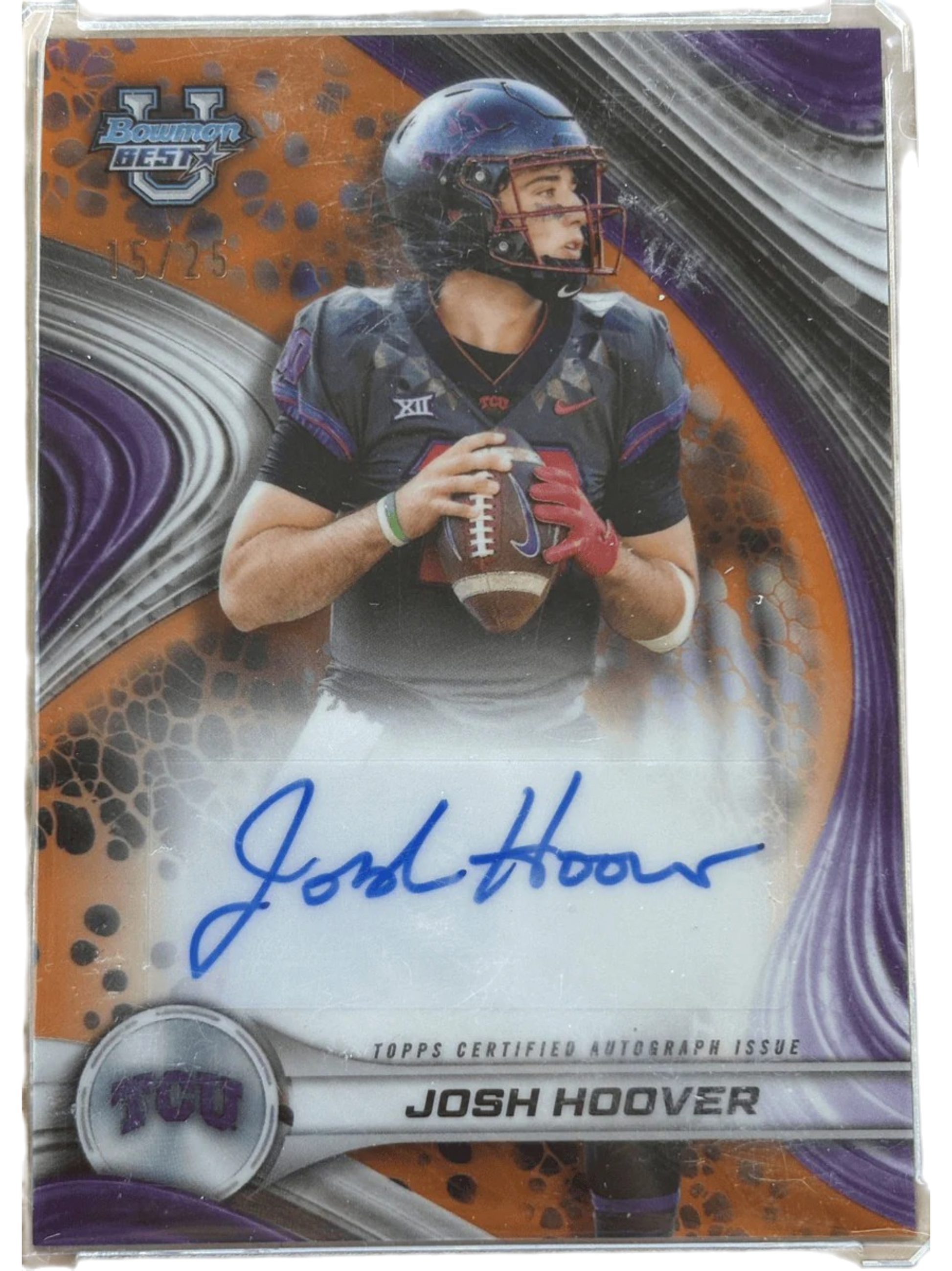 Topps 2024 Bowman U Best Josh Hoover Auto /25  #35 — normalized