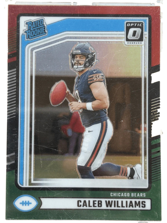 Panini 2024 Optic Caleb Williams #327 Red and Green RC — normalized
