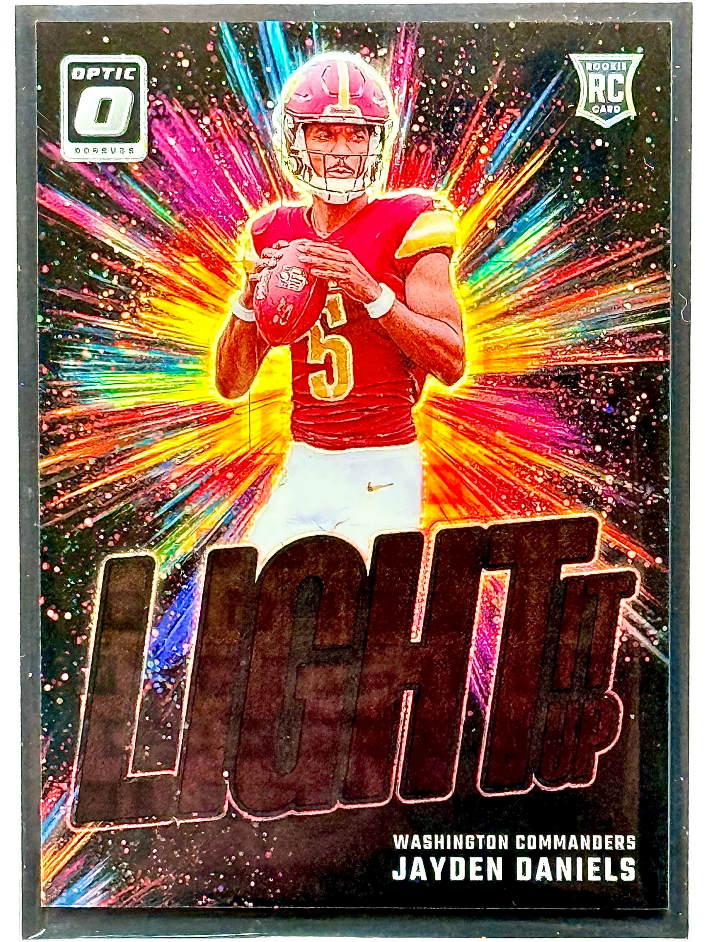 2024 Donruss Optic Jayden Daniels Light it Up Black Pandora 6/25 #8 RC — normalized