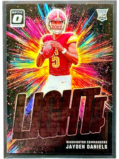 2024 Donruss Optic Jayden Daniels Light it Up Black Pandora 6/25 #8 RC — normalized