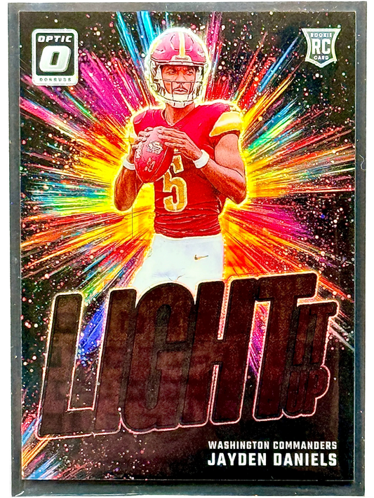 2024 Donruss Optic Jayden Daniels Light it Up Black Pandora 6/25 #8 RC — normalized