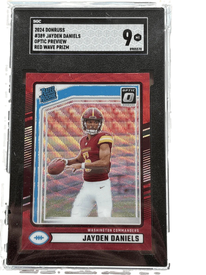 Panini 2024 Optic Preview Red Wave Jayden Daniels #389 - SGC 9 — normalized