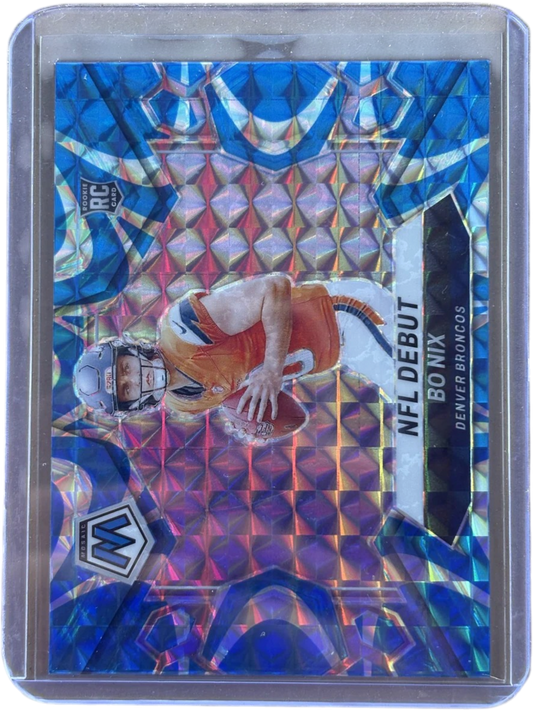 Panini 2024 Mosaic Bo Nix #271 Reactive Blue RC — normalized
