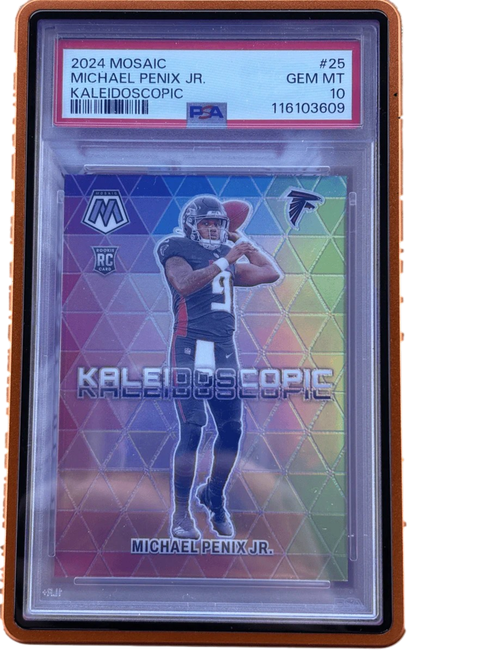Panini 2024 Mosaic Kaleidoscopic Michael Penix JR. RC#25 PSA 10 — normalized