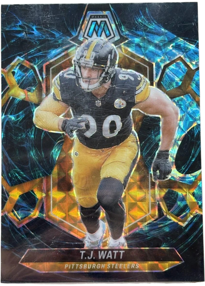 Panini 2024 Mosaic T.J. Watt #188 Genesis Prizm — normalized