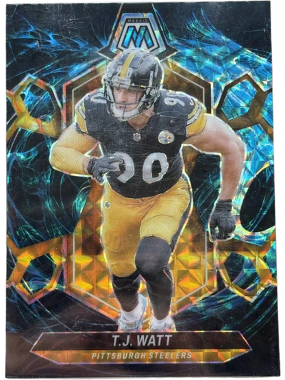 Panini 2024 Mosaic T.J. Watt #188 Genesis Prizm — normalized