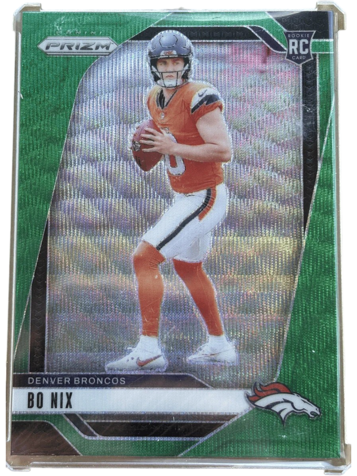 Panini 2024 Prizm Bo Nix #309 Green Wave RC — normalized