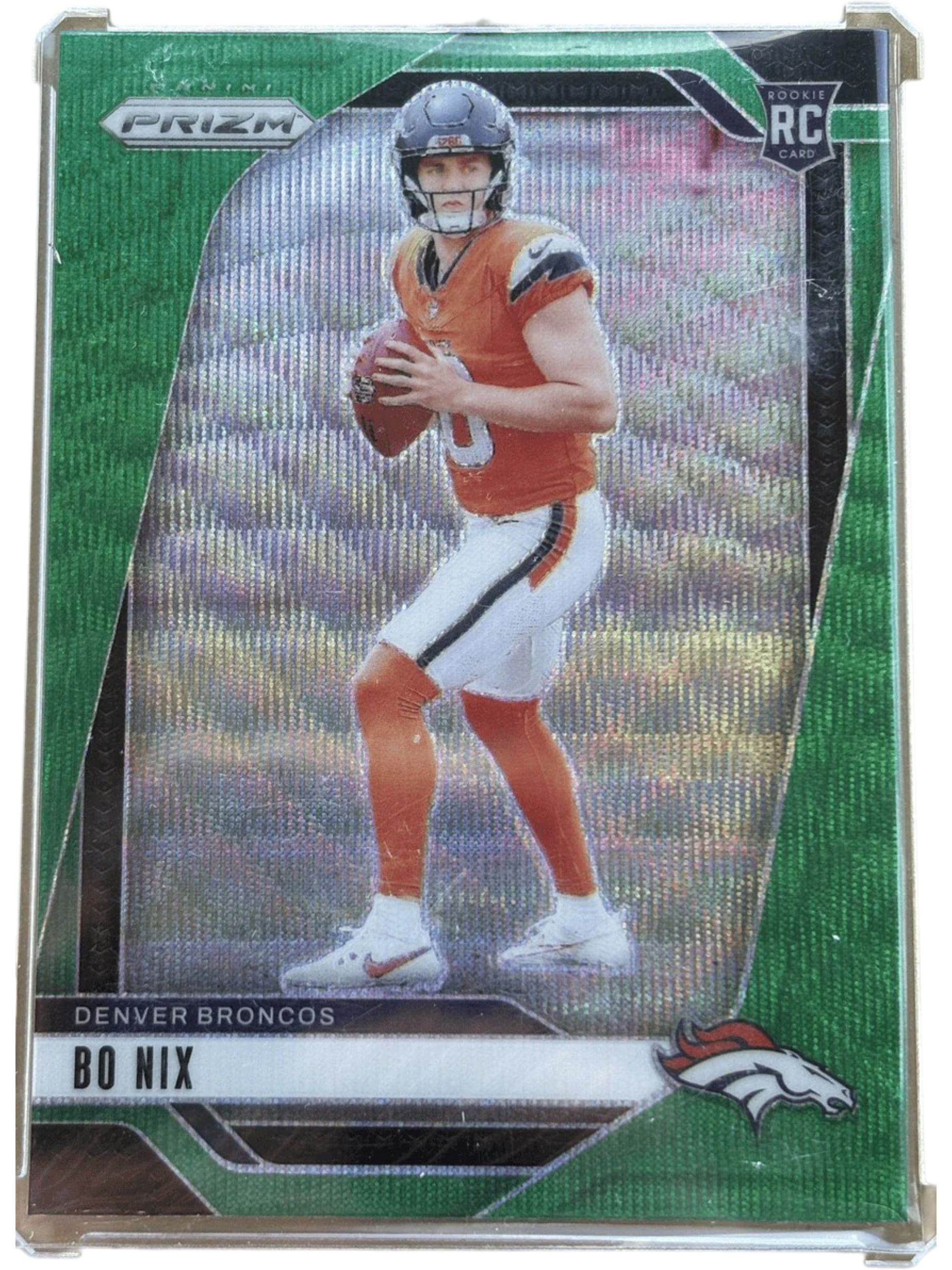Panini 2024 Prizm Bo Nix #309 Green Wave RC — normalized