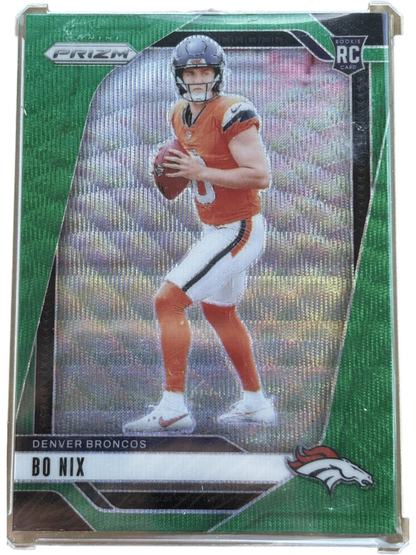 Panini 2024 Prizm Bo Nix #309 Green Wave RC — normalized