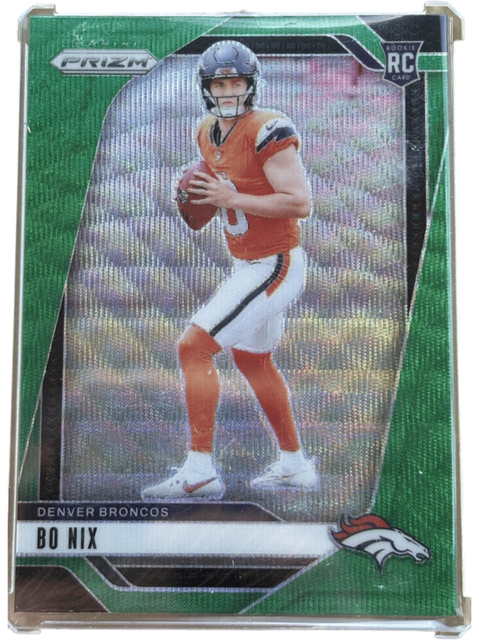 Panini 2024 Prizm Bo Nix #309 Green Wave RC — normalized