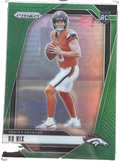 Panini 2024 Prizm Bo Nix #309 Green Prizm RC — normalized