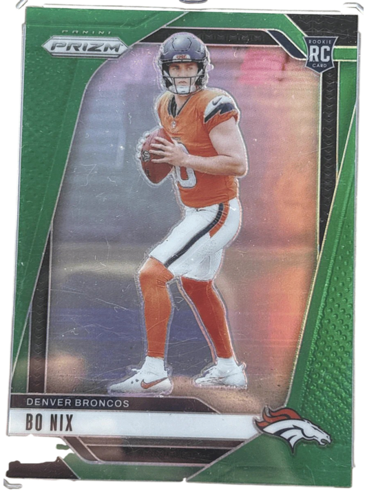 Panini 2024 Prizm Bo Nix #309 Green Prizm RC — normalized