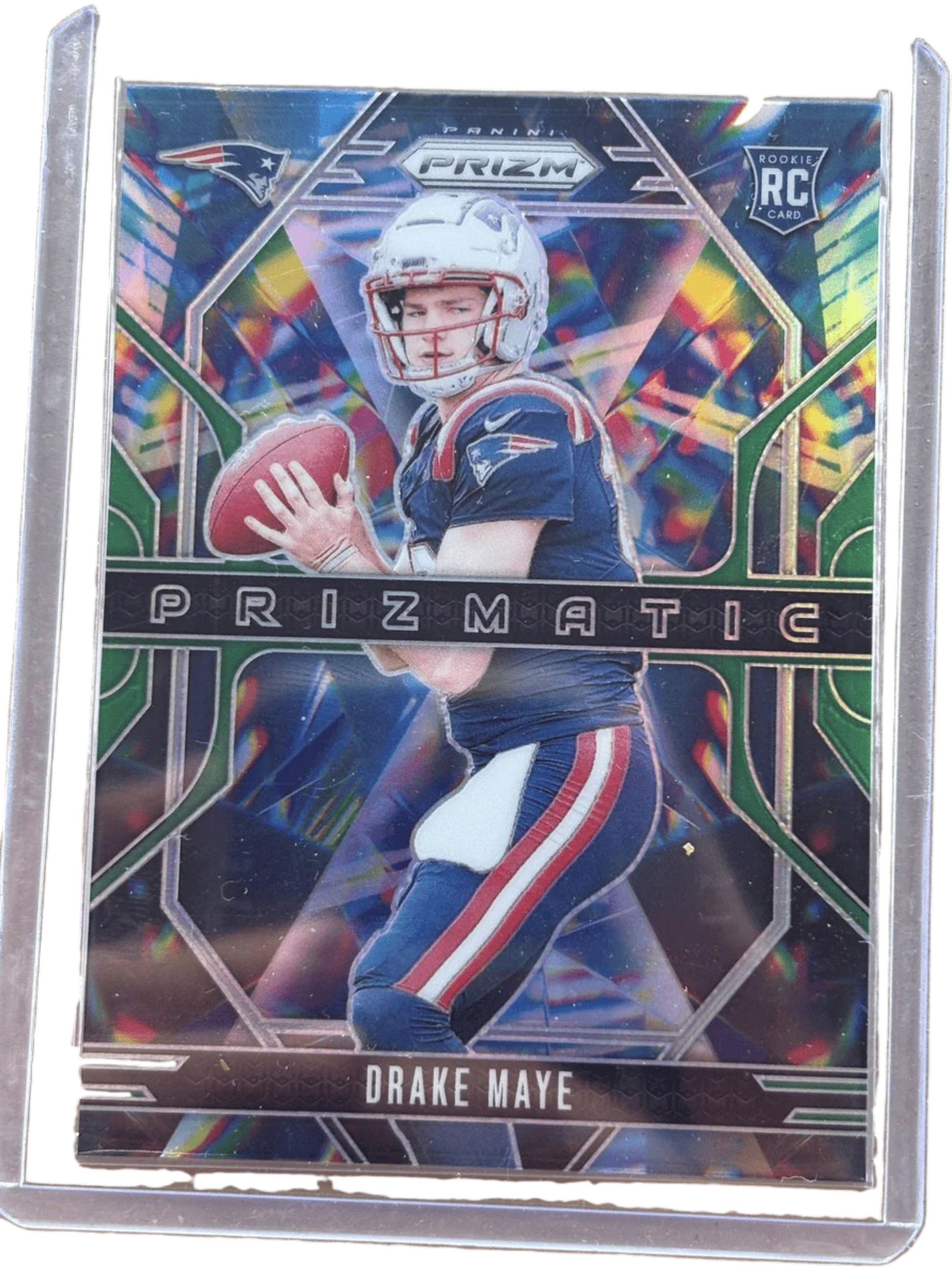 Panini 2024 Green Prizm Prismatic Drake Maye #2 RC — normalized