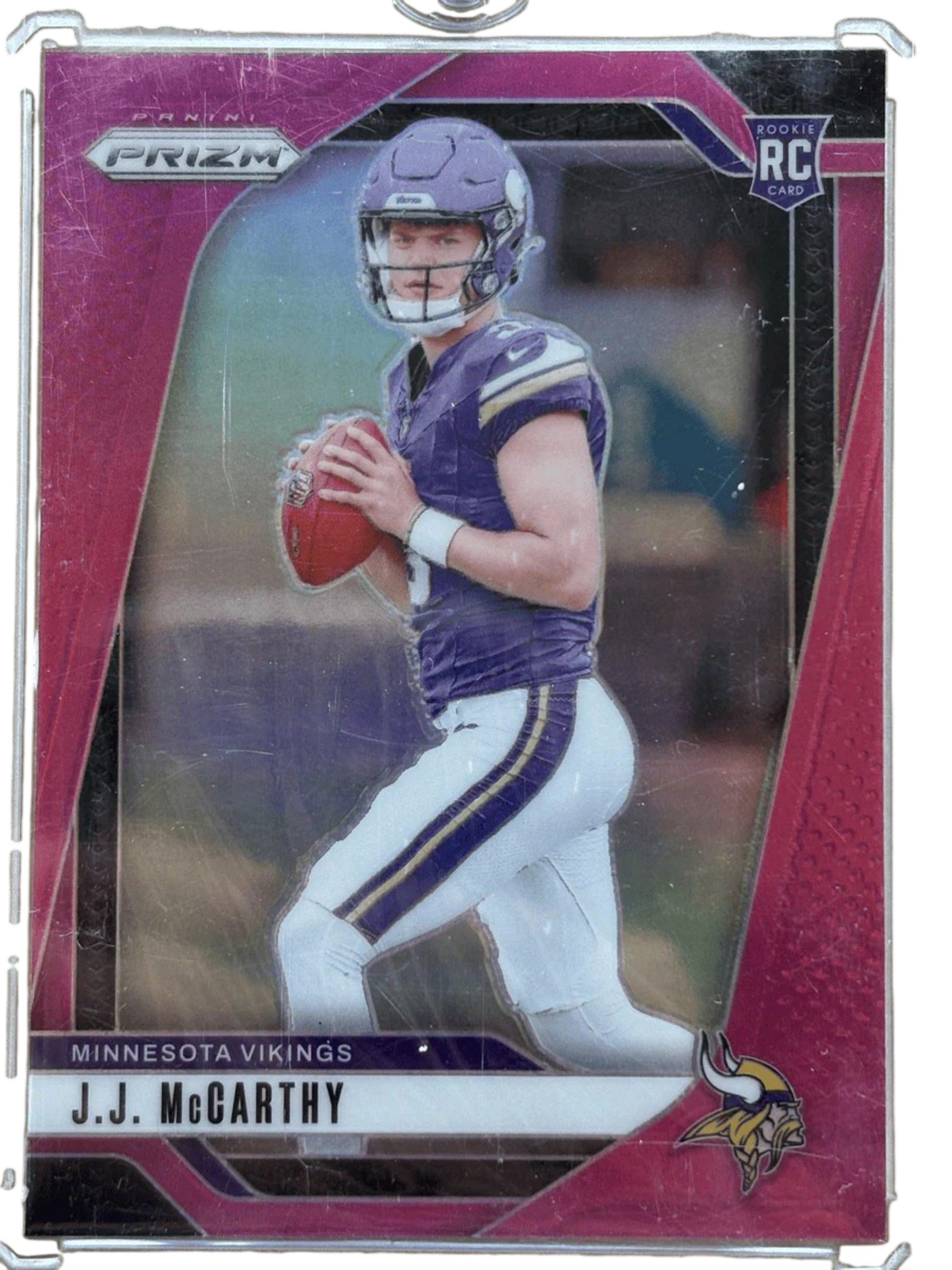 Panini 2024 Prizm J.J. McCarthy #400 Pink Prizm RC — normalized