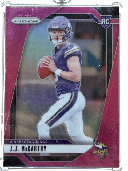 Panini 2024 Prizm J.J. McCarthy #400 Pink Prizm RC — normalized