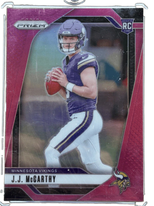 Panini 2024 Prizm J.J. McCarthy #400 Pink Prizm RC — normalized