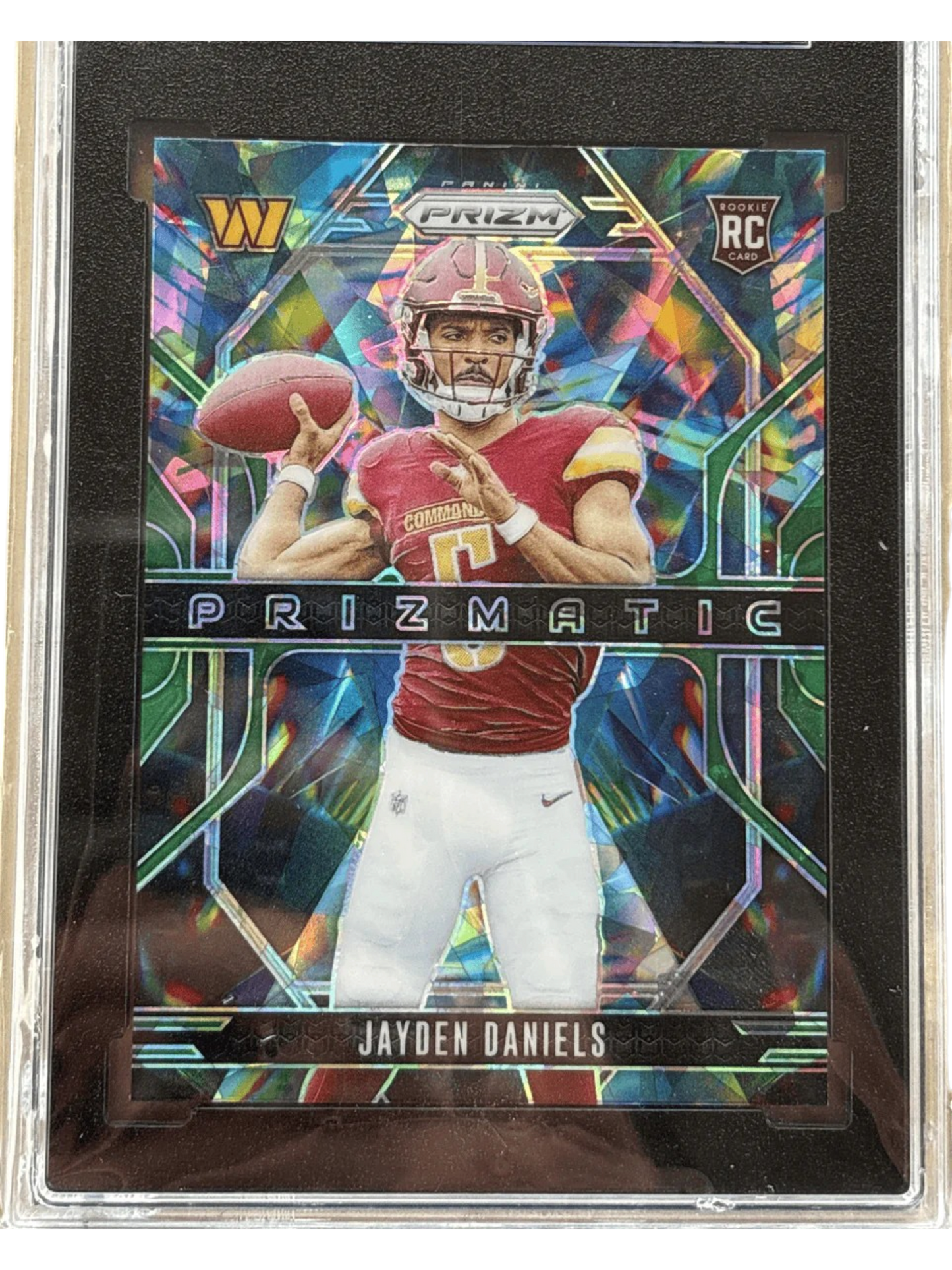 2024 Panini Prizm Prismatic Jayden Daniels #3 Green Ice RC - Graded SGC 10 — normalized