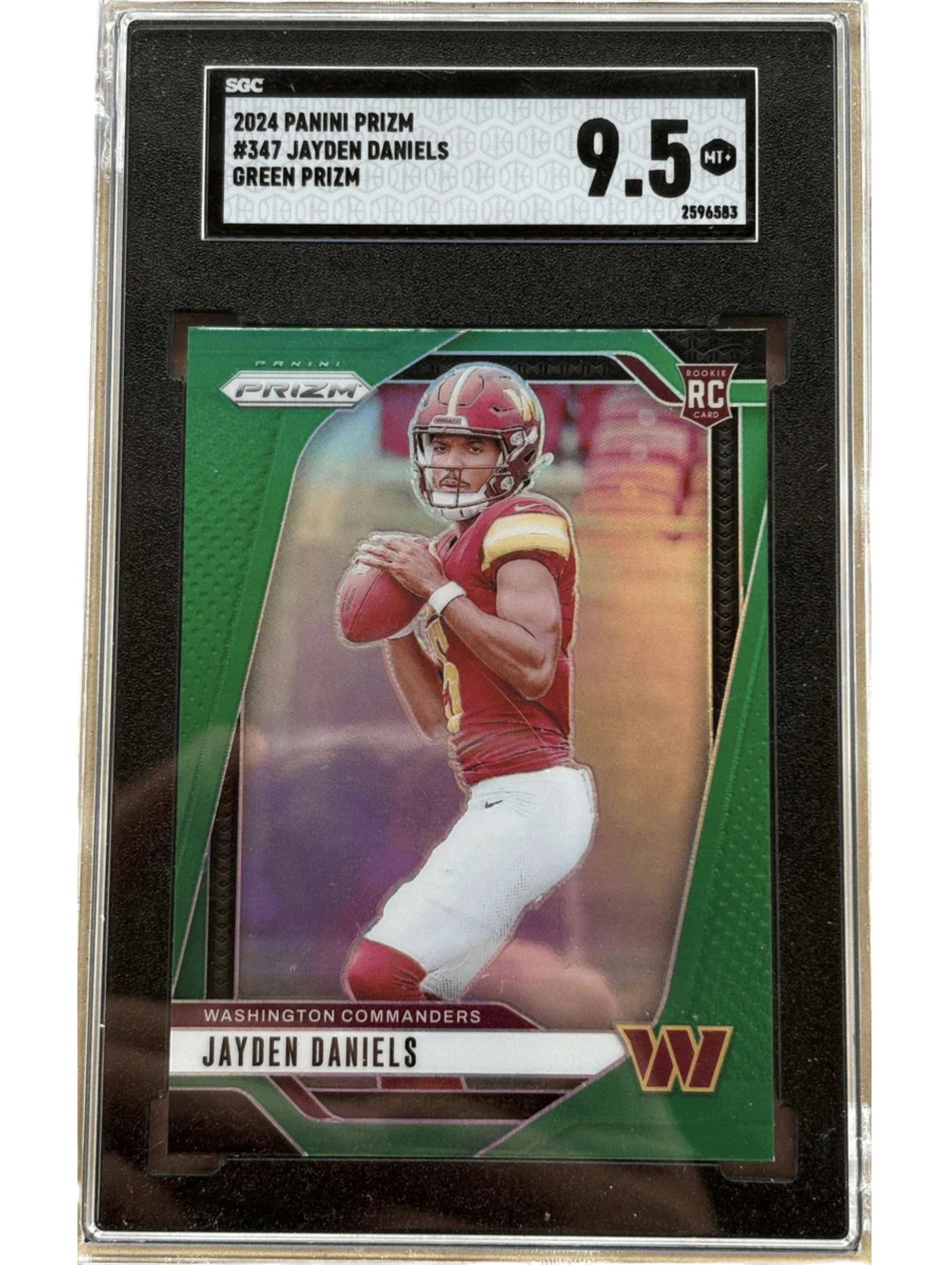 Panini 2024 Prizm Green Jayden Daniels #347 RC - SGC 9.5 — normalized