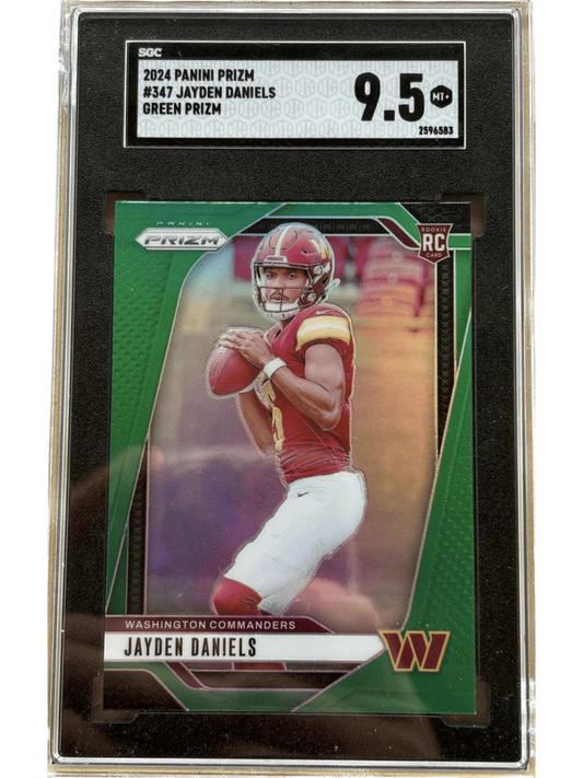 Panini 2024 Prizm Green Jayden Daniels #347 RC - SGC 9.5 — normalized