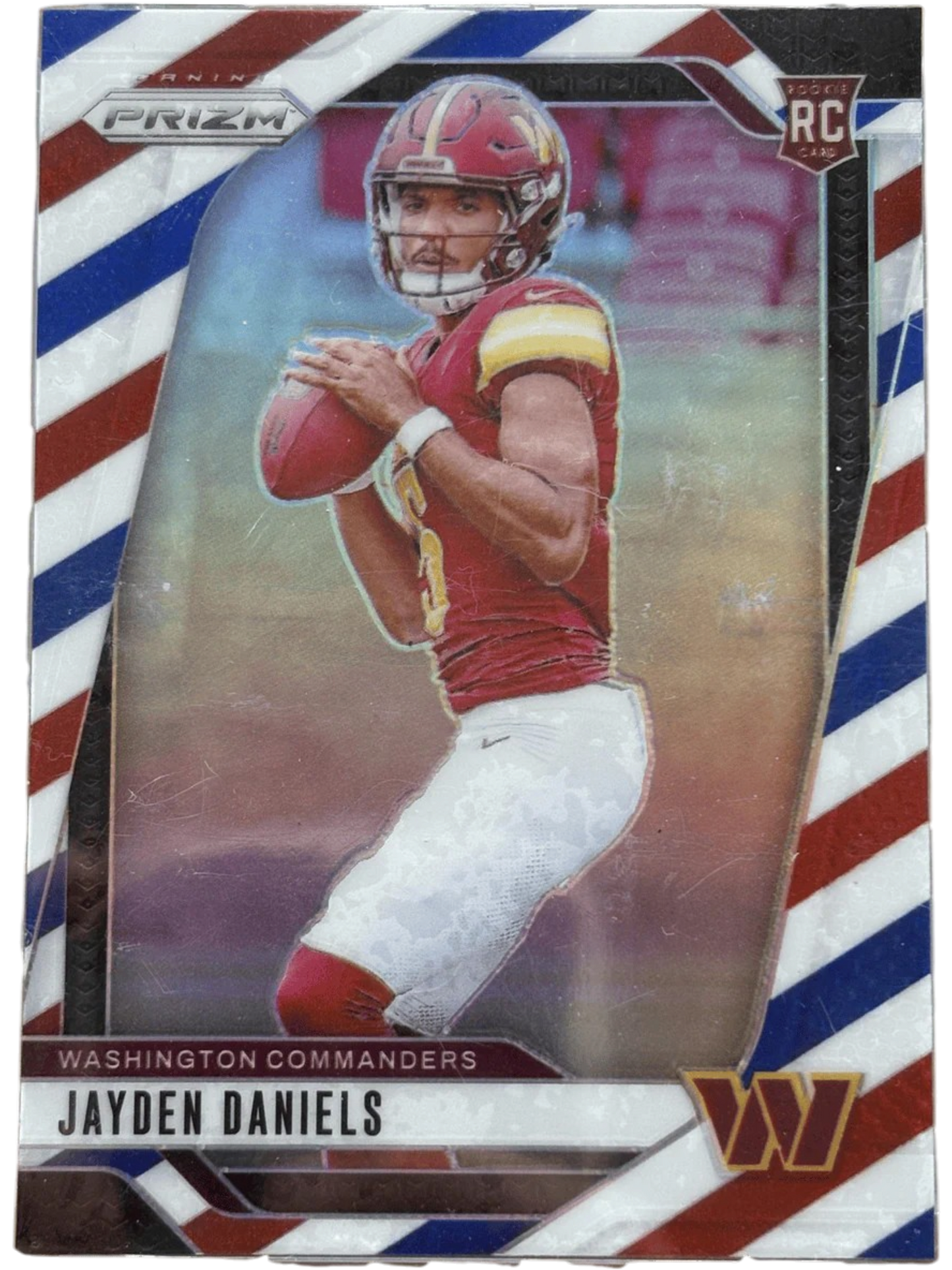 Panini 2024 Prizm Jayden Daniels #347 Red White and Blue RC — normalized