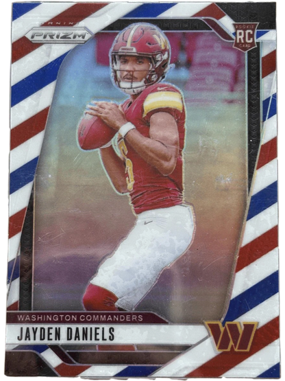 Panini 2024 Prizm Jayden Daniels #347 Red White and Blue RC — normalized