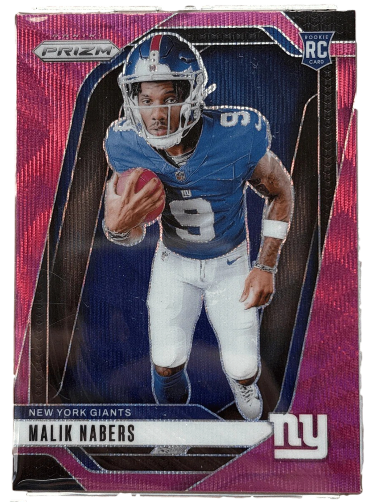 Panini 2024 Prizm Pink Wave Malik Nabers #28 RC — normalized