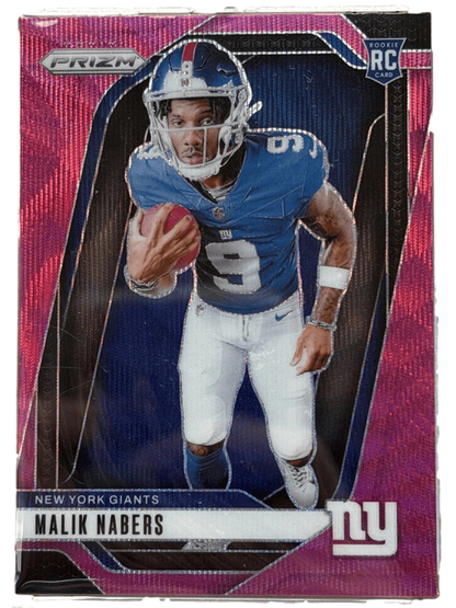 Panini 2024 Prizm Pink Wave Malik Nabers #28 RC — normalized