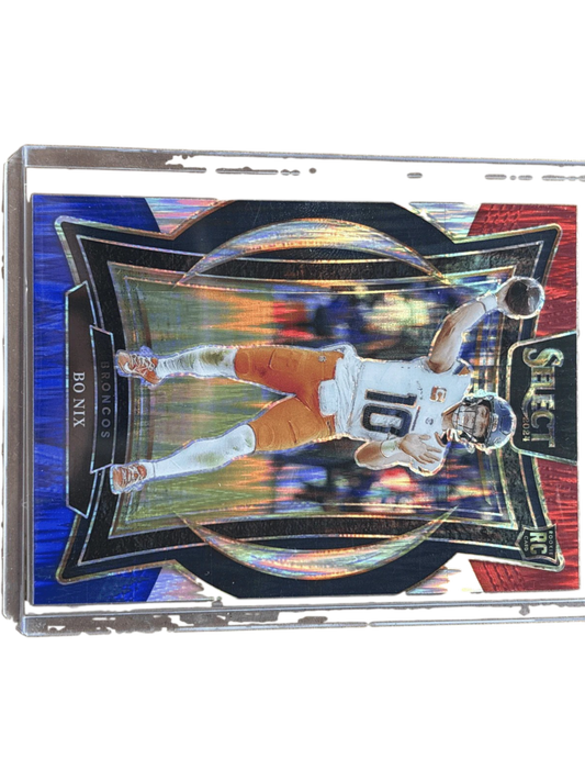 Panini 2024 Select Bo Nix #30 Silver Die-Cut RC — normalized