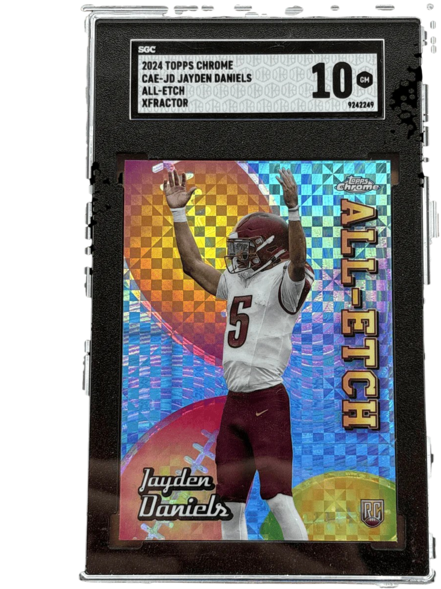 2024 Topps Chrome Jayden Daniels #CAE-JD X-Fractor RC Graded SGC 10 — normalized