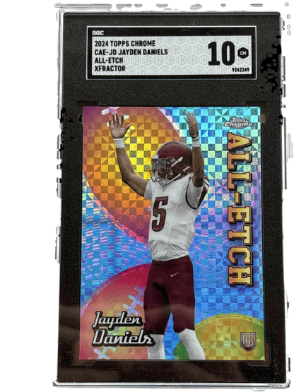 2024 Topps Chrome Jayden Daniels #CAE-JD X-Fractor RC Graded SGC 10 — normalized