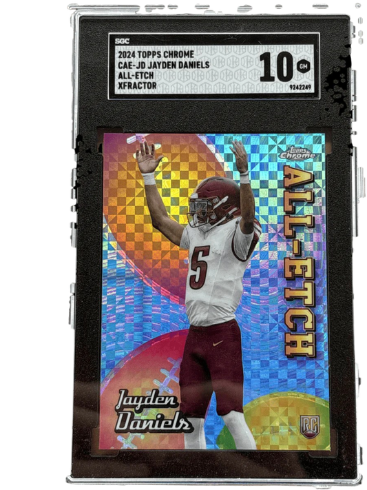 2024 Topps Chrome Jayden Daniels #CAE-JD X-Fractor RC Graded SGC 10 — normalized