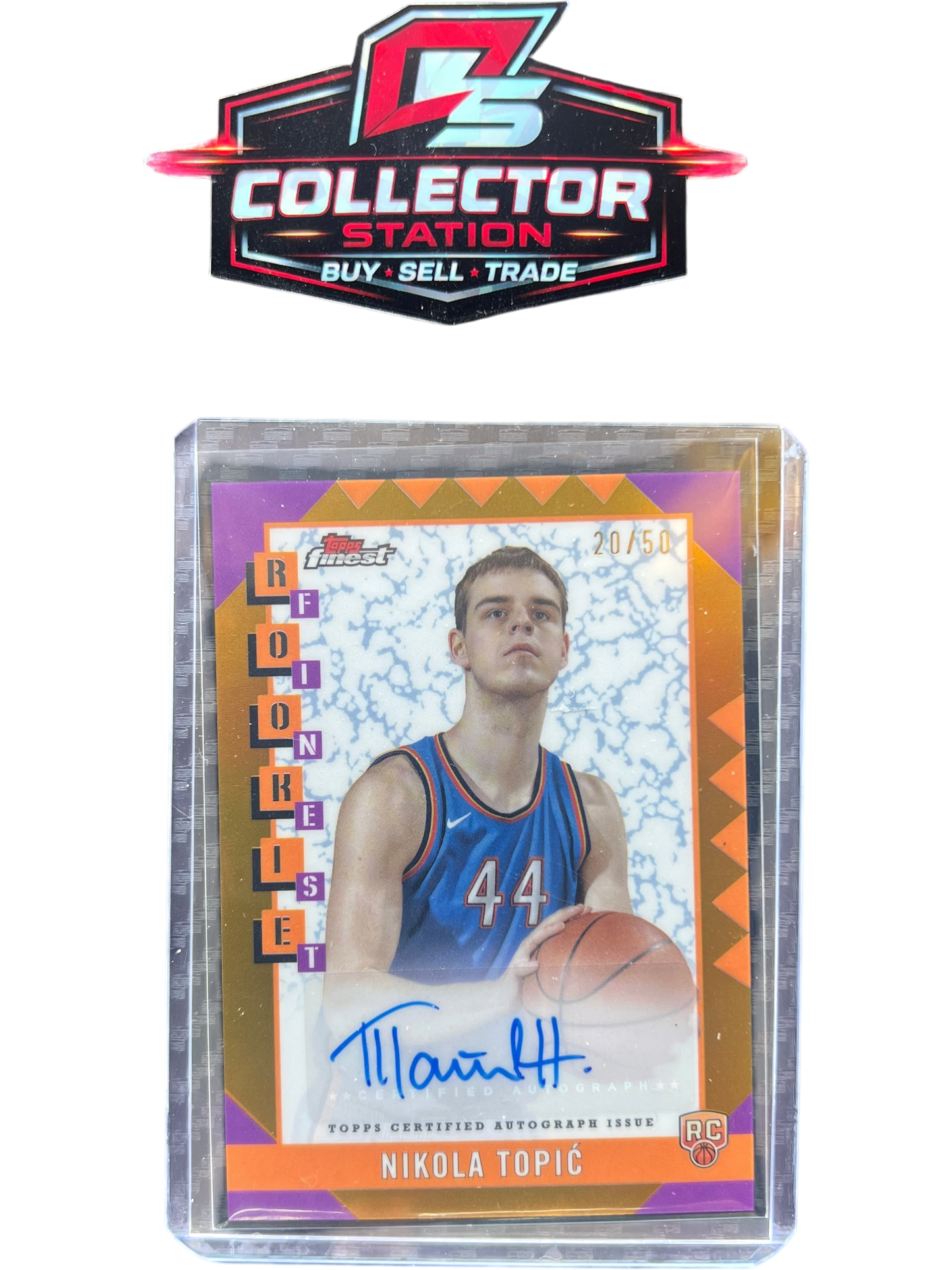 2024-2025 Topps Finest Nikola Topic Gold Auto /50 — normalized