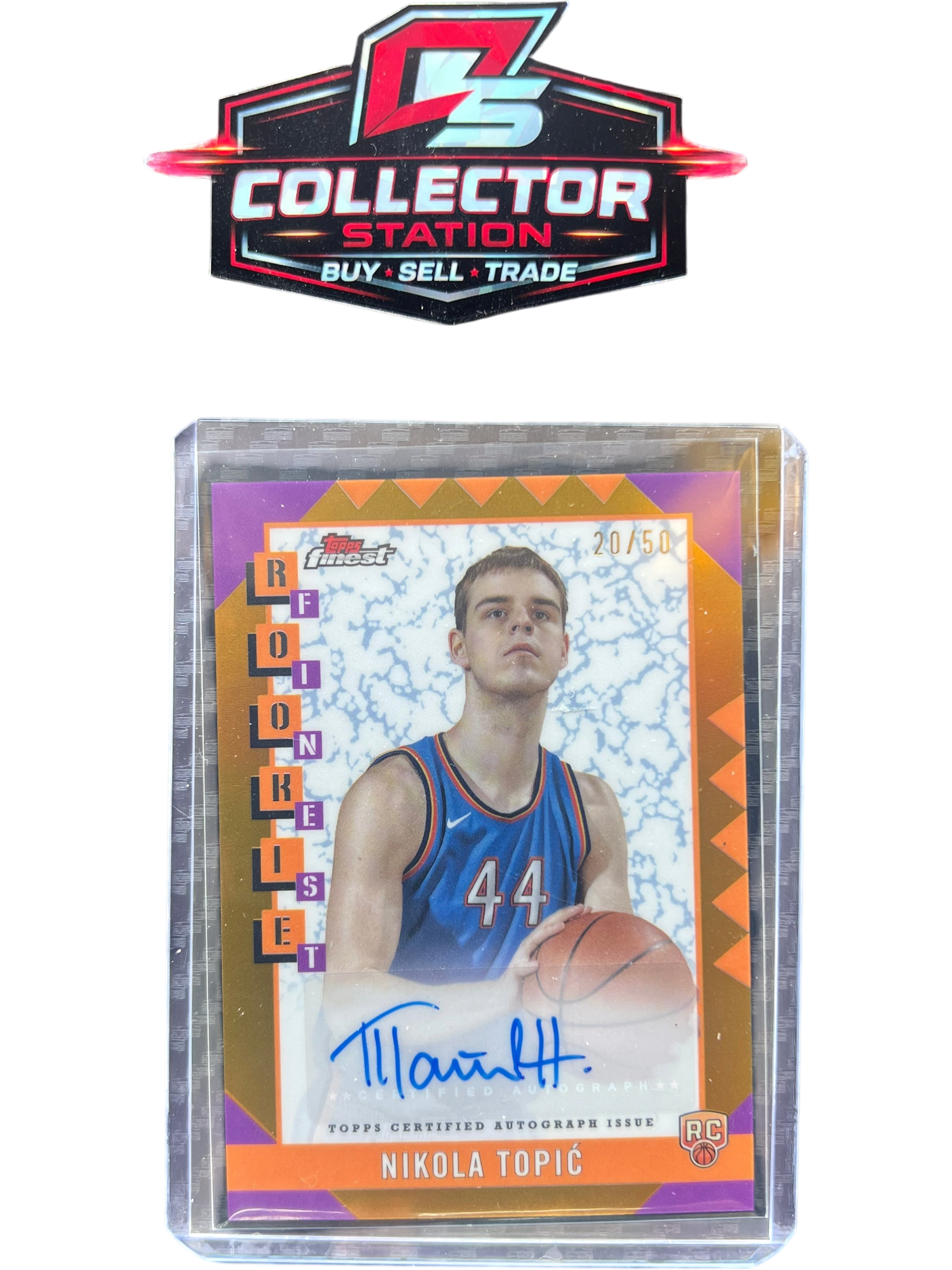 2024-2025 Topps Finest Nikola Topic Gold Auto /50 — normalized