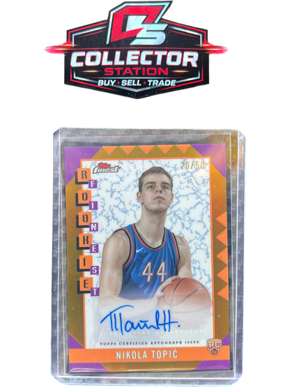 2024-2025 Topps Finest Nikola Topic Gold Auto /50 — normalized