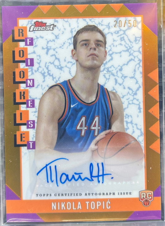 2024-2025 Topps Finest Nikola Topic Gold Auto /50 — normalized