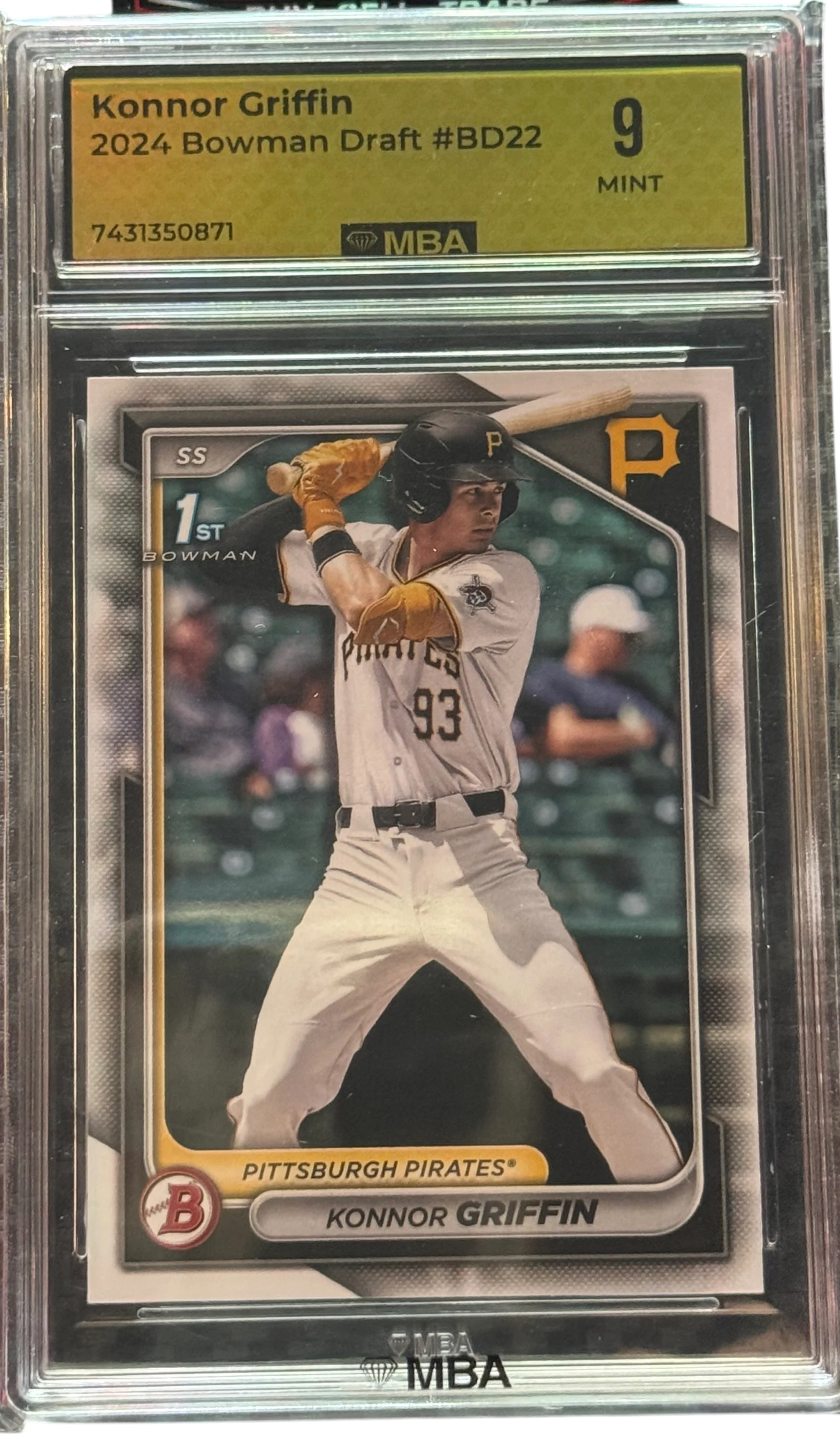 2024 Bowman Draft Konnor Griffin 1st Prospect #BD-22 Pirates MBA 9 — normalized