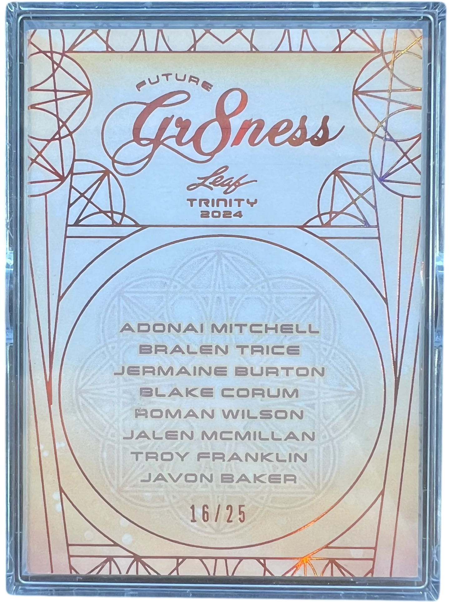 Leaf 2024 Trinity Future Gr8ness- 8 Rookie Players Autographs — normalized