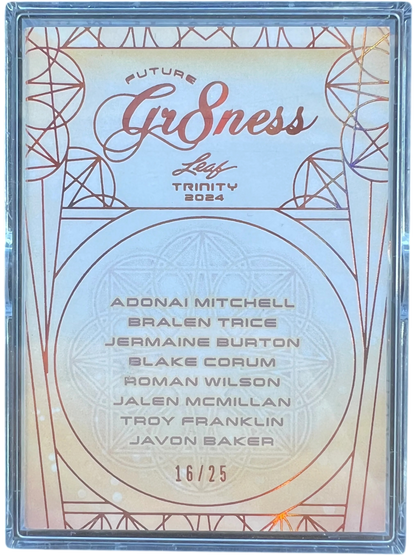 Leaf 2024 Trinity Future Gr8ness- 8 Rookie Players Autographs — normalized