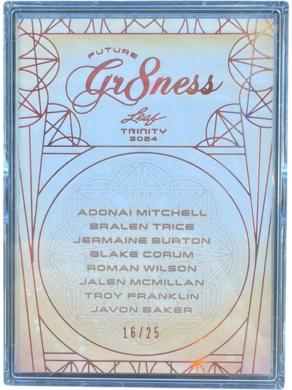 Leaf 2024 Trinity Future Gr8ness- 8 Rookie Players Autographs — normalized