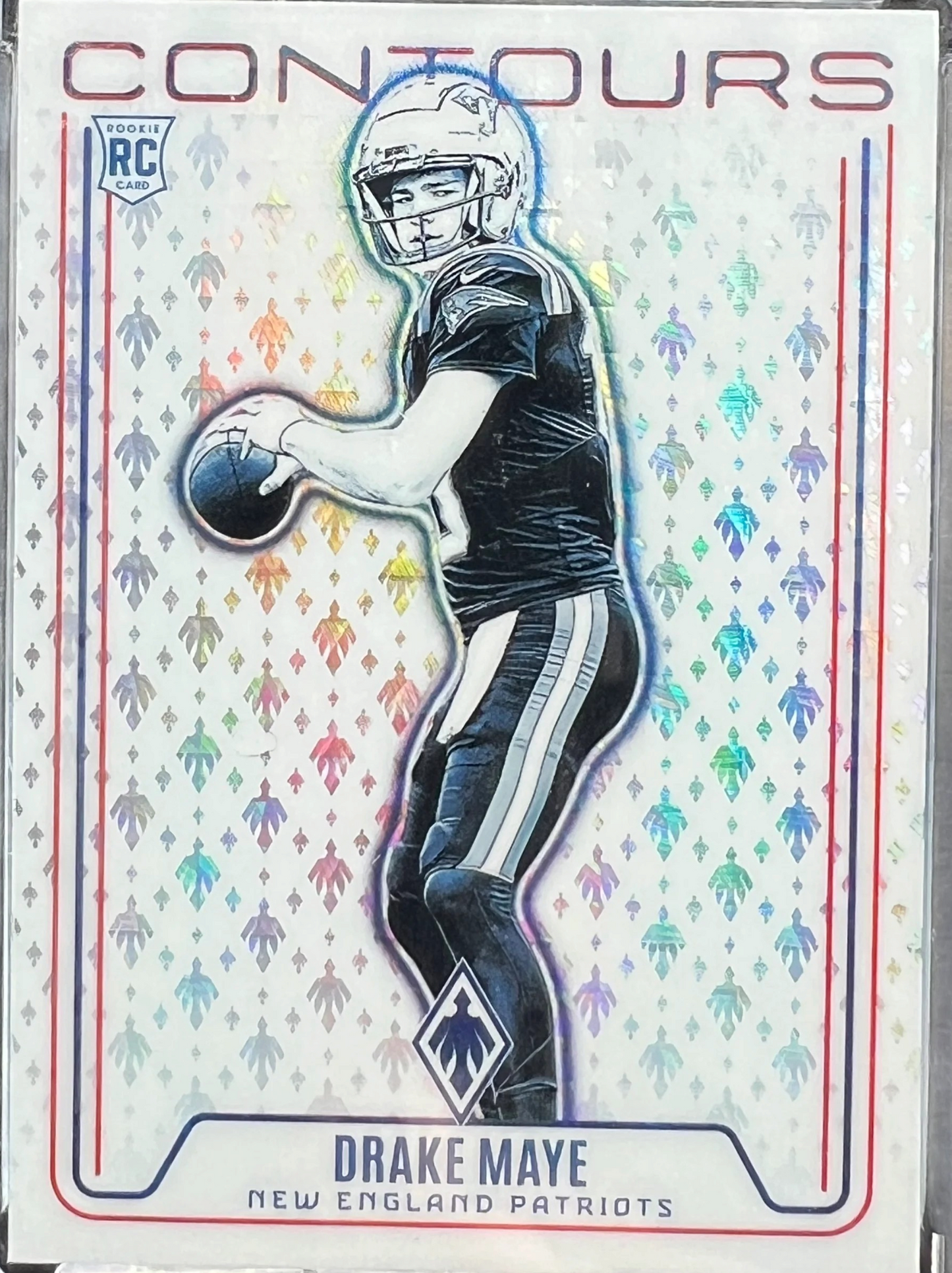 2024 Panini Phoenix Contours Wave Refractor Prizm Drake Maye  #J10 — normalized